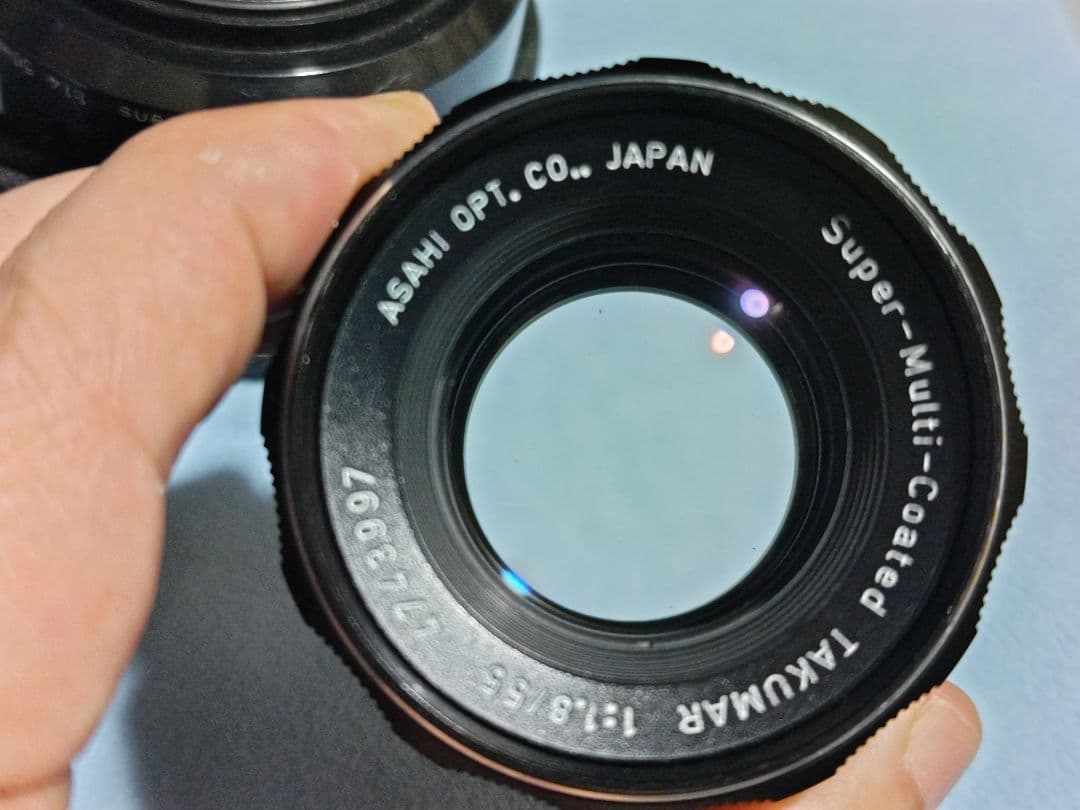 整備済 Takumar 50mm F1.4／55mm F1.8 純正フードM42