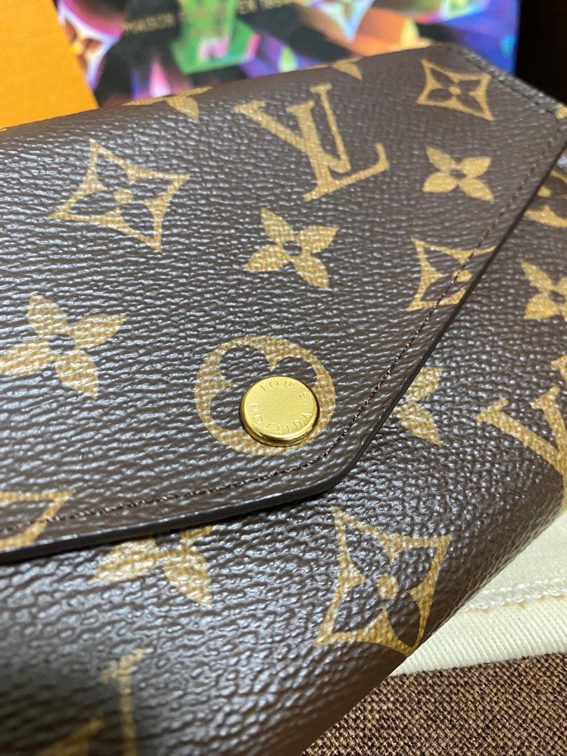 ルイヴィトン　ポルトフォイユ・サラ モノグラム ローズ・バレリーヌ 長財布