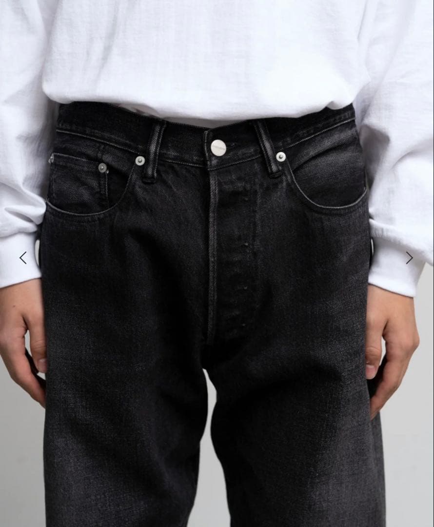 グラフペーパーSelvageDenimFivePocketデニム ブラック