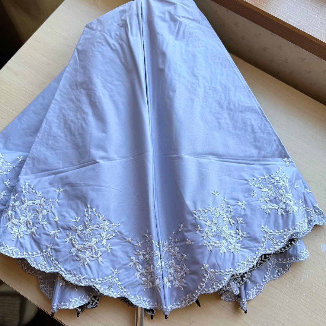 ★新品★ランバンコレクション　晴雨兼用折りたたみ　日傘　１級遮光　軽量　刺繍