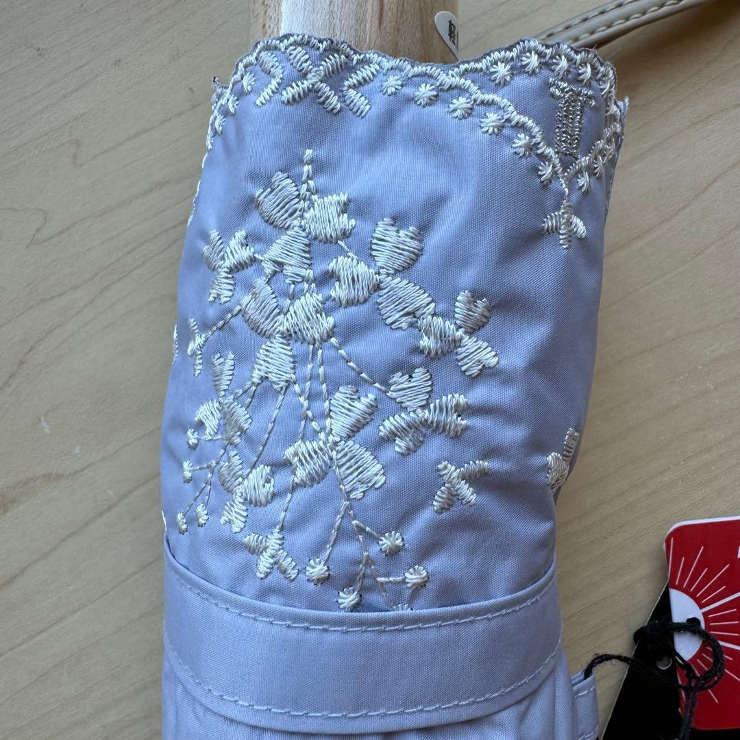 ★新品★ランバンコレクション　晴雨兼用折りたたみ　日傘　１級遮光　軽量　刺繍