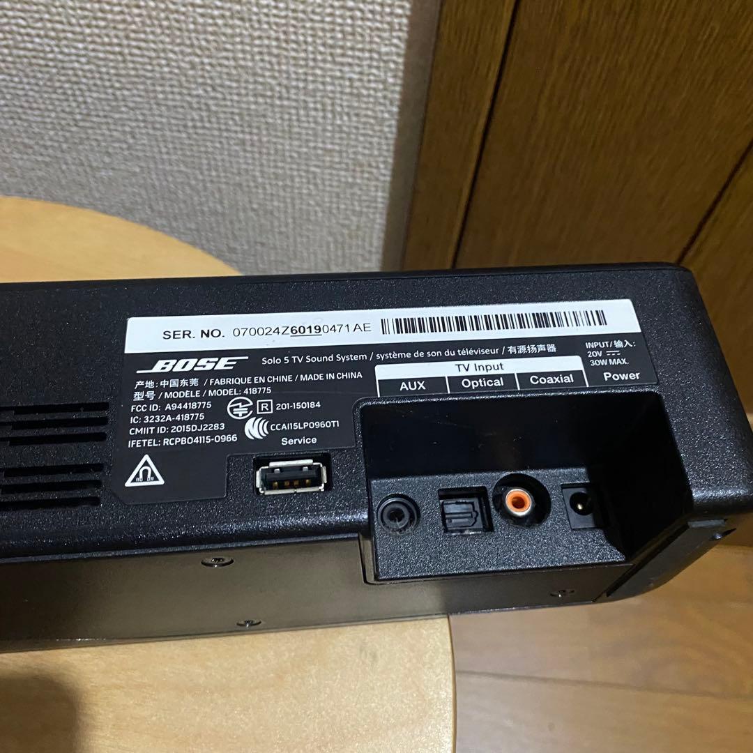 スピーカー・ウーファー BOSE Bluetooth Solo 5 TV sound system