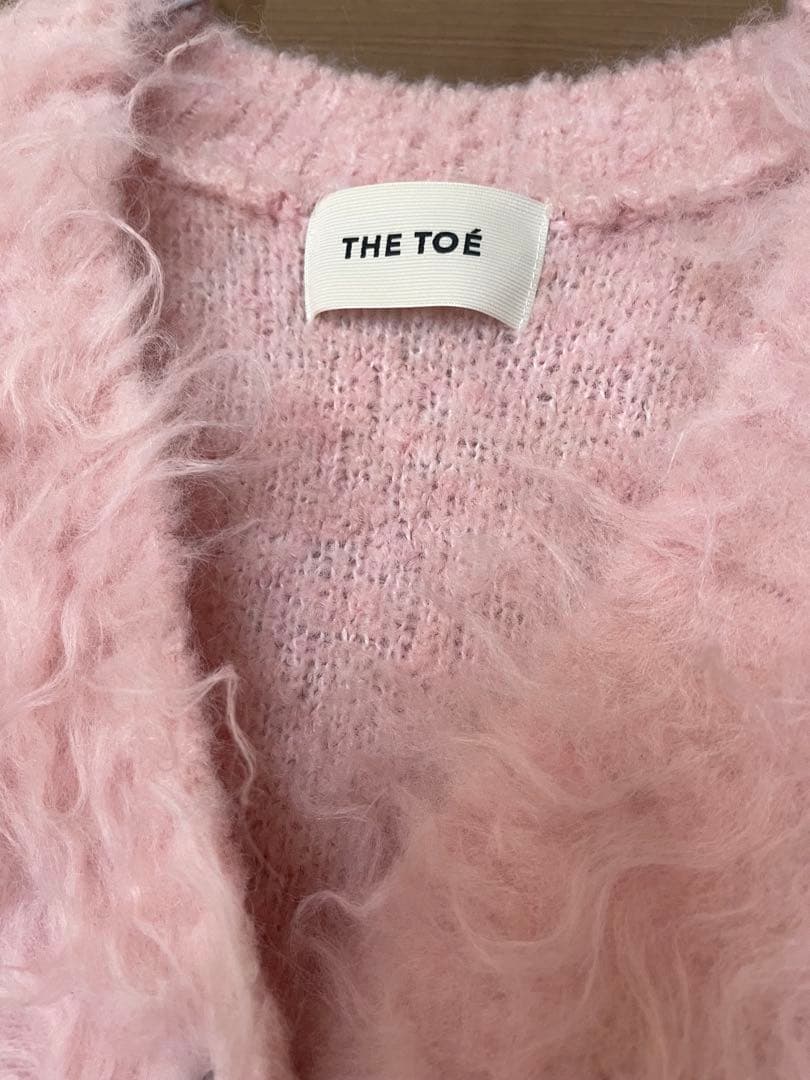 THE TOE Westminster Shaggy Cardigan ピンクM