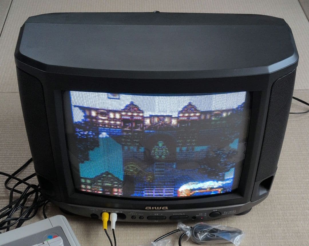 ブラウン管テレビ aiwa 14型 動作確認済み 前面AV端子