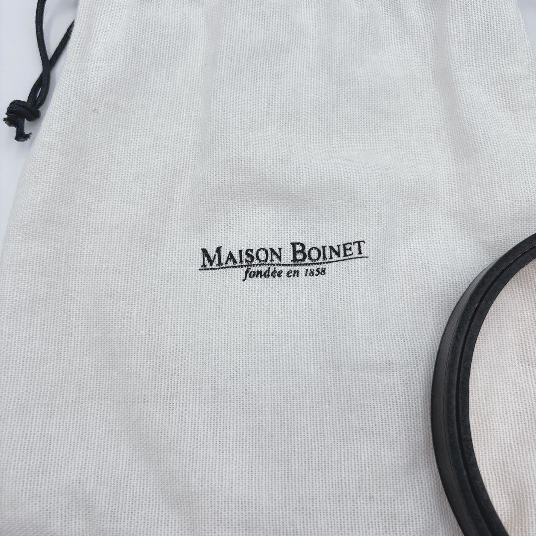 ◆MAISON BOINET◆ナッパ レザーベルト◆ブラック