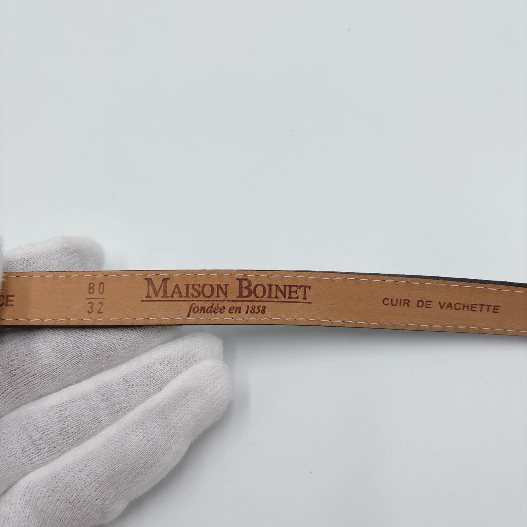 ◆MAISON BOINET◆ナッパ レザーベルト◆ブラック