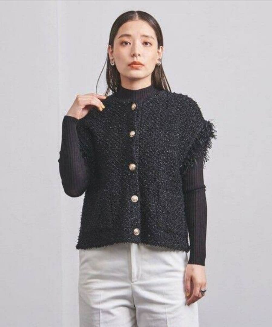 UNITED ARROWSファンシーツイード ニット ベスト