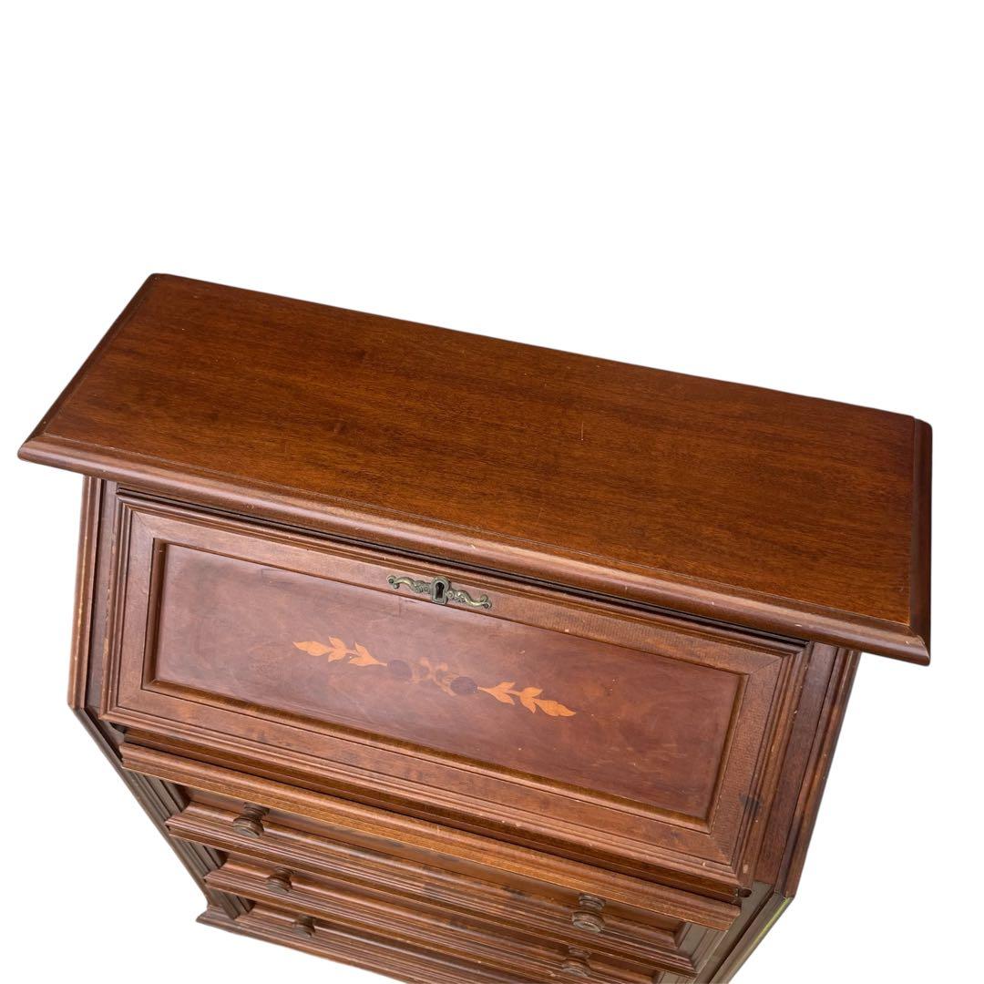 ◯イタリア ライティング ビューロー 机 木製 アンティーク デスク