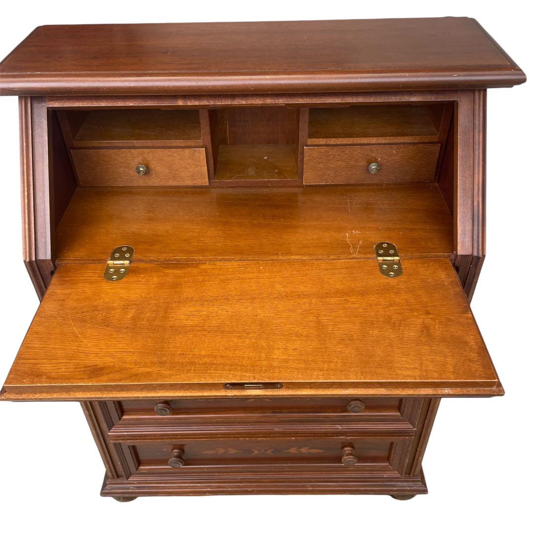 ◯イタリア ライティング ビューロー 机 木製 アンティーク デスク