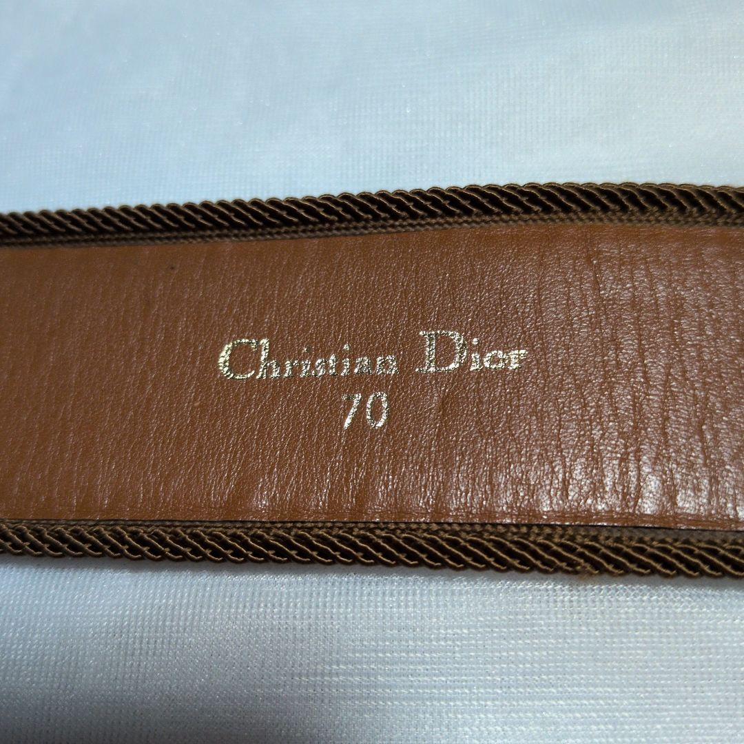 クリスチャンディオール　ベルト　ゴールド　タッセル　ブラウン系