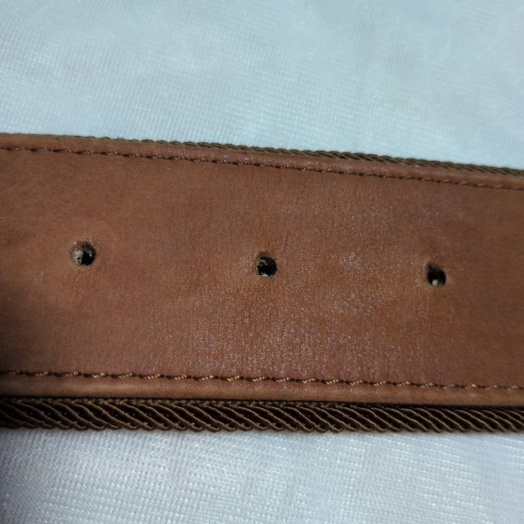 クリスチャンディオール　ベルト　ゴールド　タッセル　ブラウン系