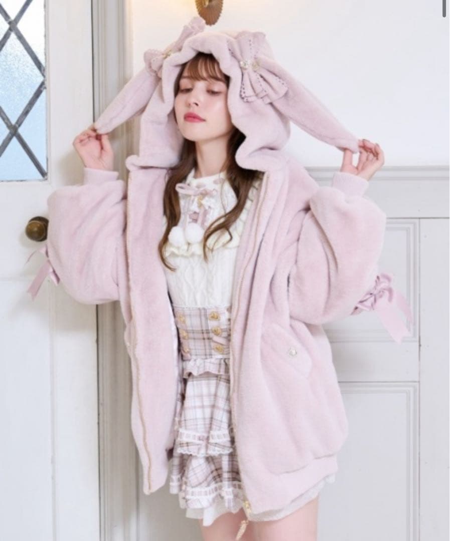 リズリサ　リボンうさみみファーブルゾン LIZLISA