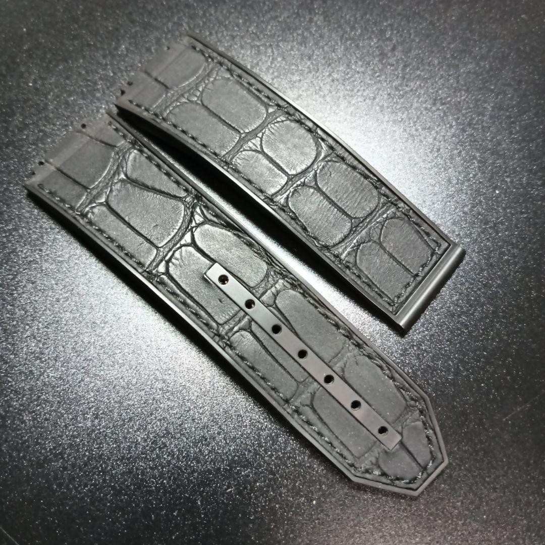 ウブロ HUBLOT ビッグバン ブラックレザー&ラバー ストラップ 中古