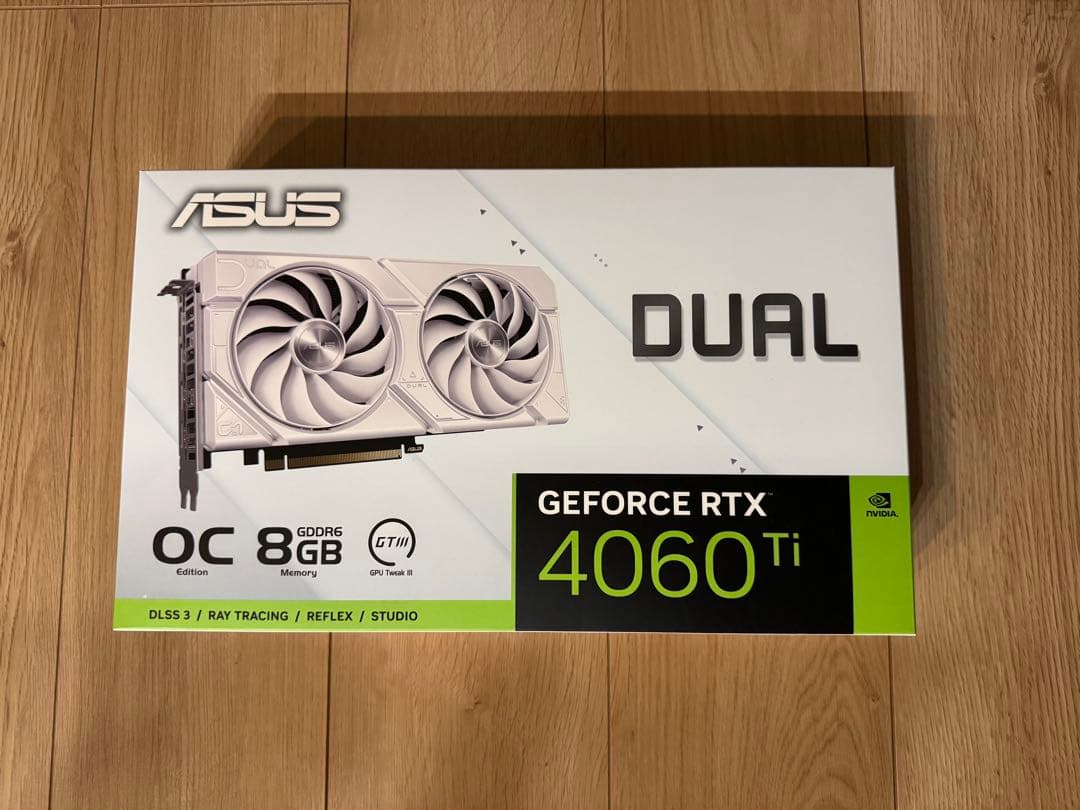 グラフィックボード・グラボ・ビデオカード DUAL-RTX4060TI-O8G-EVO-WHITE