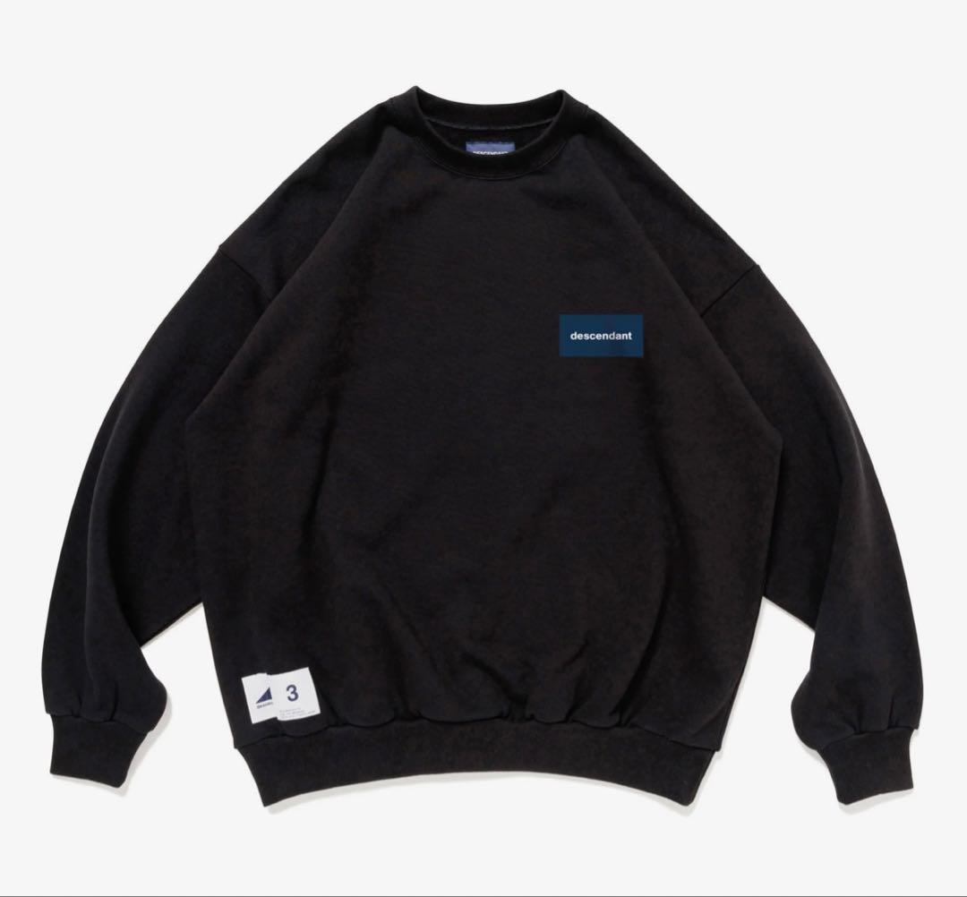 DESCENDANT CETUS CREW NECK 最安値 BLACK XL