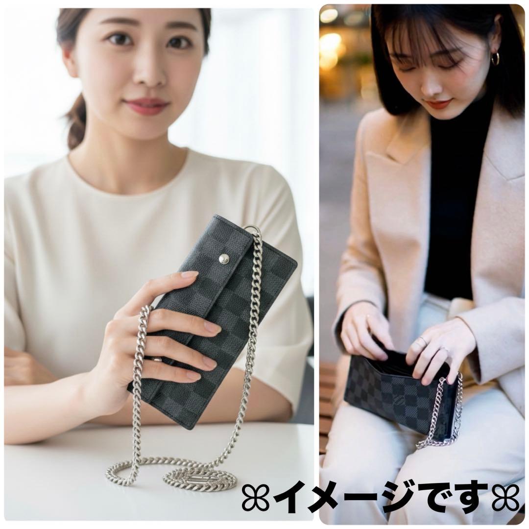 【タッカーズ】ルイヴィトン ダミエグラフィット アコルディオン チェーン