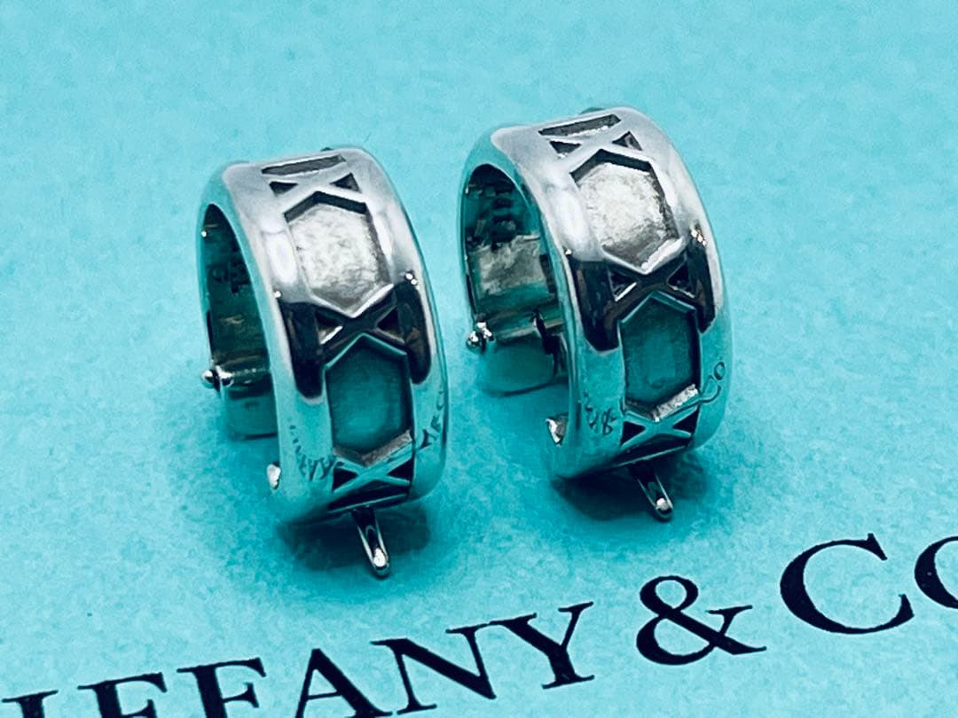 h892 オールド　ティファニー　1995 アトラス　フープ　ピアス　925