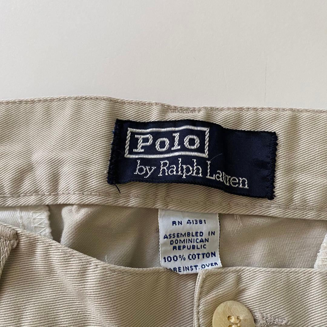 90s ポロラルフローレン ポロチノ 初期型 アンドリュー ツータック ベージュ