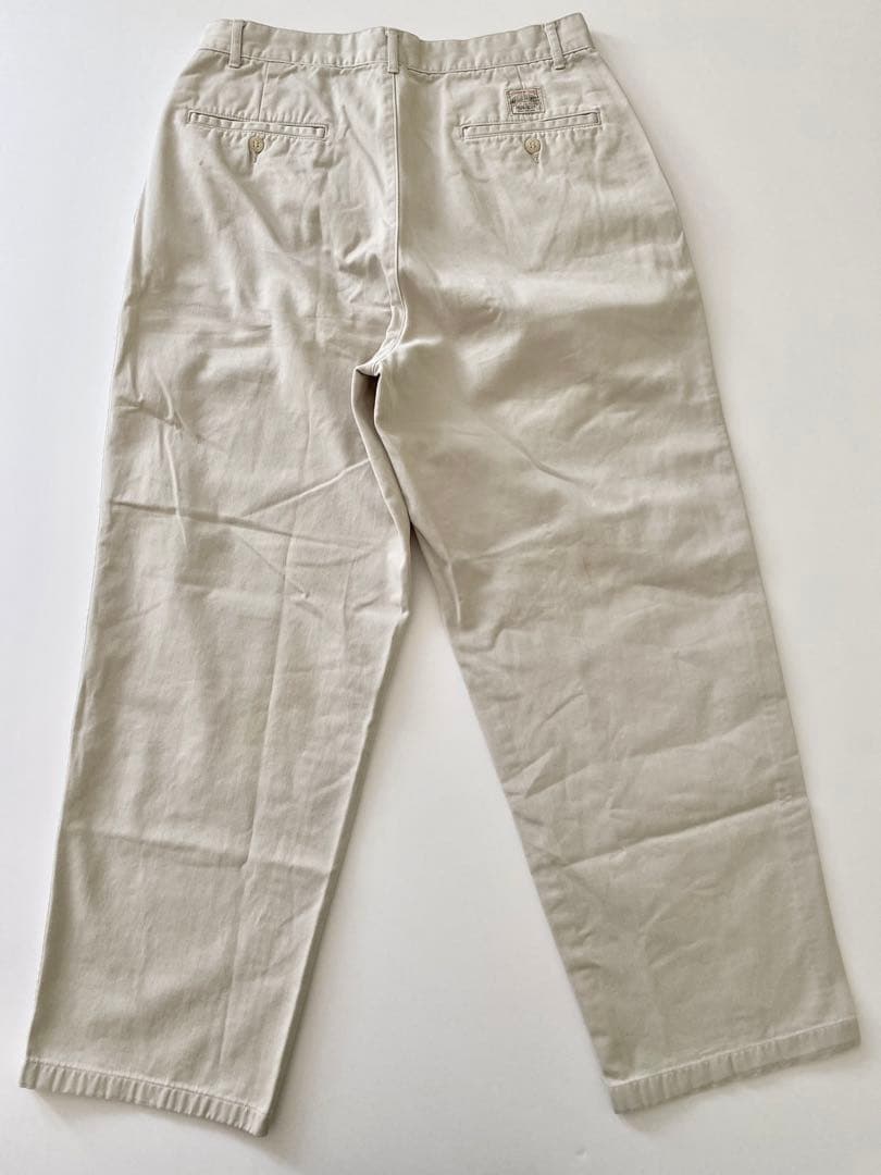 90s ポロラルフローレン ポロチノ 初期型 アンドリュー ツータック ベージュ