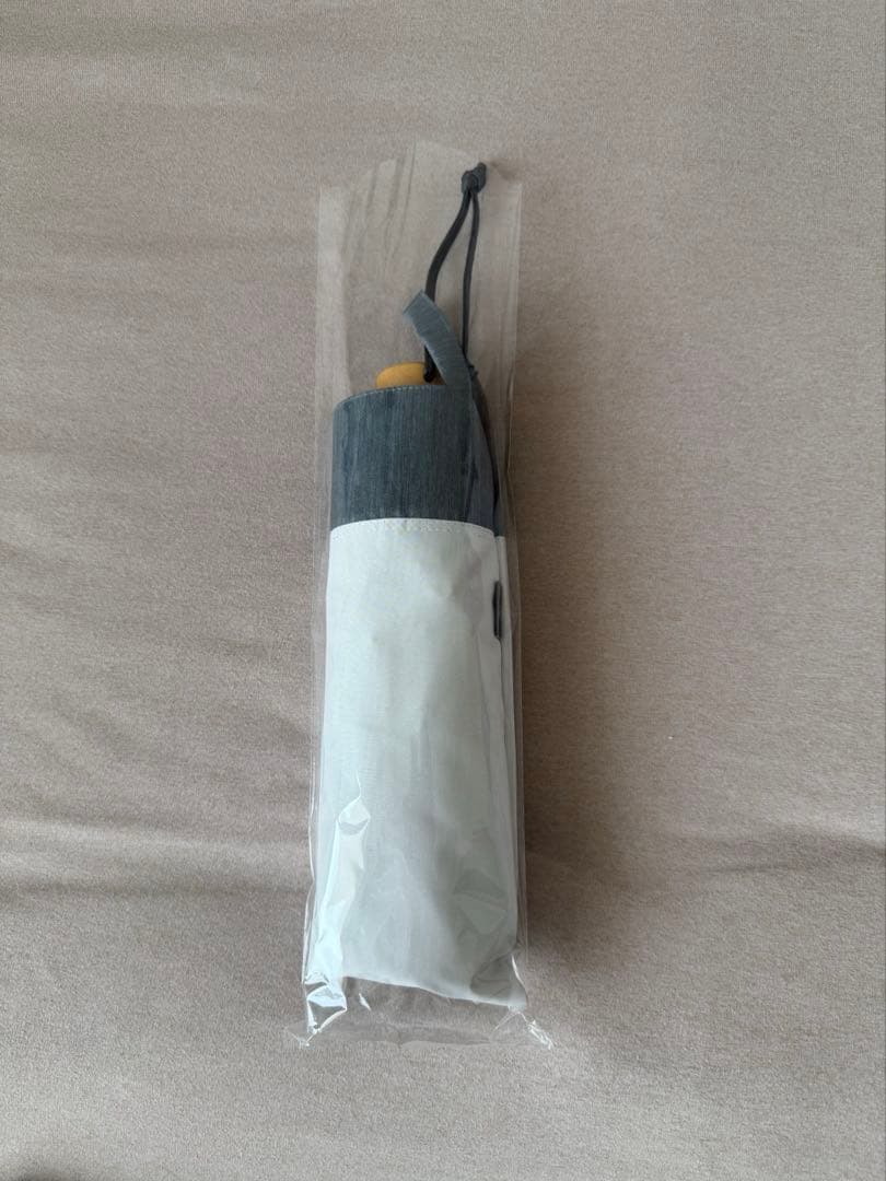 SUN BARRIER 3段折りたたみ日傘 ホワイト/グレー　サンバリア