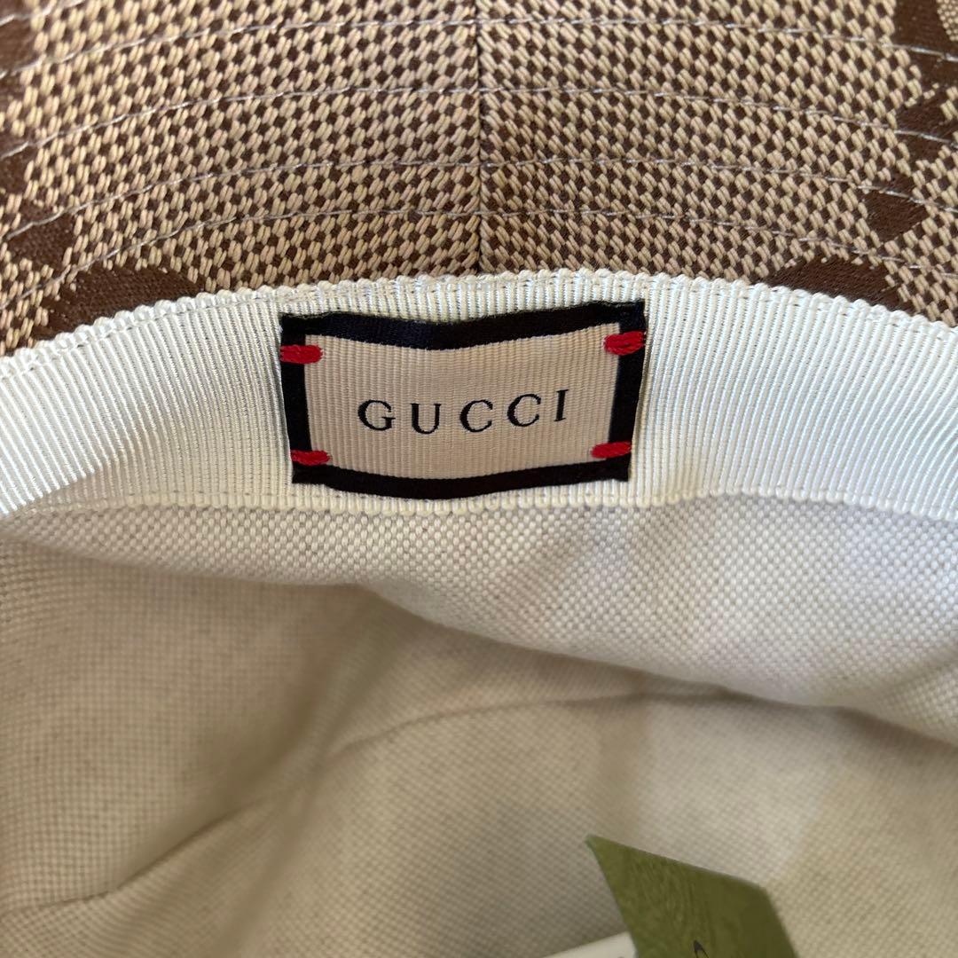 国内正規店購入☆新品タグ付き☆GUCCI☆ジャンボGG☆キャンパスバケットハット