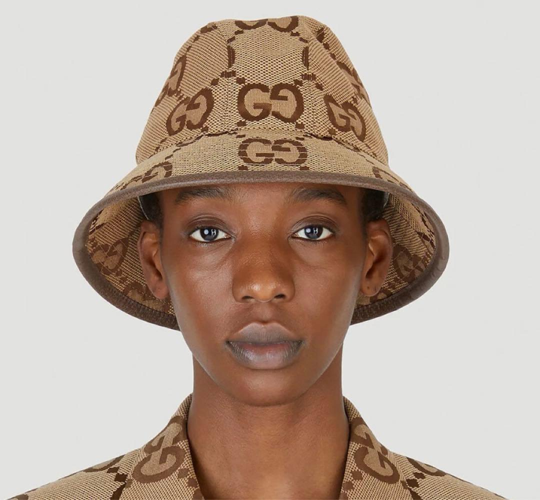 国内正規店購入☆新品タグ付き☆GUCCI☆ジャンボGG☆キャンパスバケットハット