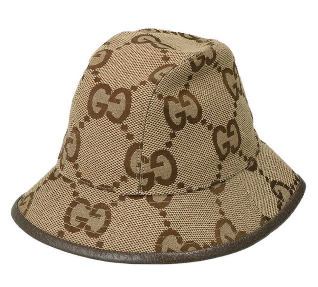 国内正規店購入☆新品タグ付き☆GUCCI☆ジャンボGG☆キャンパスバケットハット