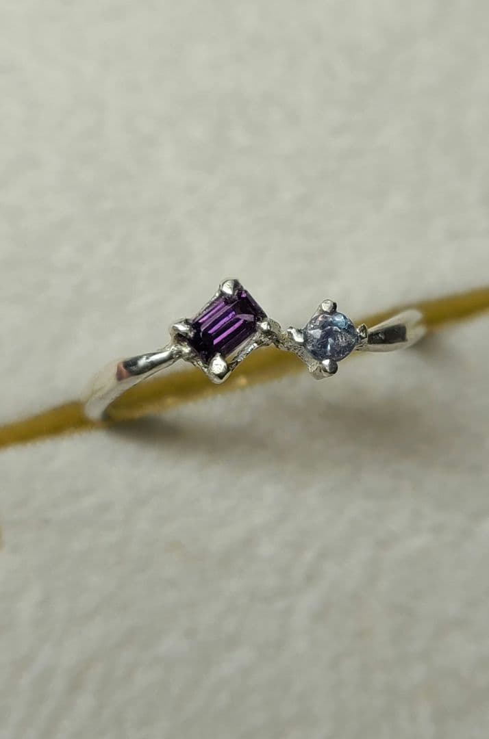 えむえす★カラーチェンジガーネット&アレキサンドライト★リングオーダー