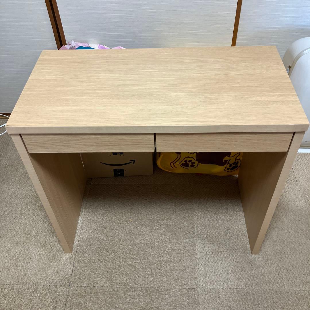 【専用】木製シンプルデスク 2引き出し付き+テキスト