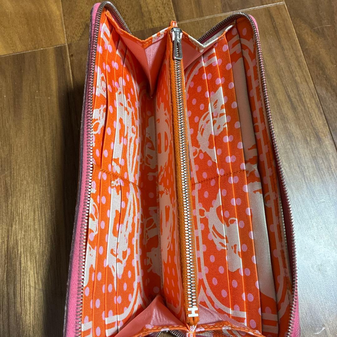 HERMES エルメス アザップロング シルクイン ラウンドファスナー長財布