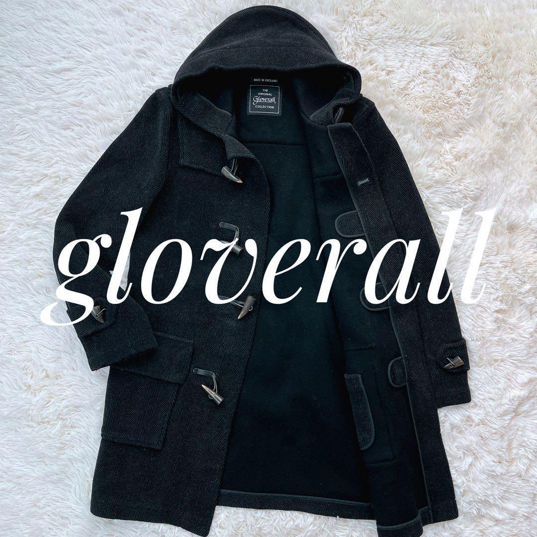 美品✨グローバーオール キングストン ヘリンボーン ダッフルコート トグル 黒