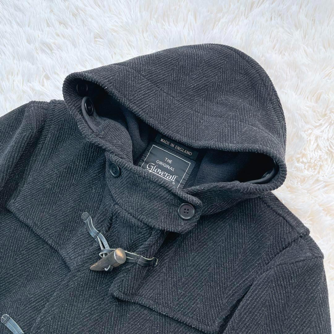 美品✨グローバーオール キングストン ヘリンボーン ダッフルコート トグル 黒