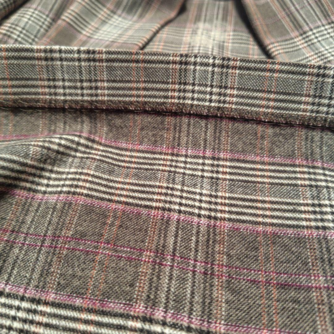 【美品♡希少46】ローズティアラ　チェック&刺繍パール　リボンフレアワンピース