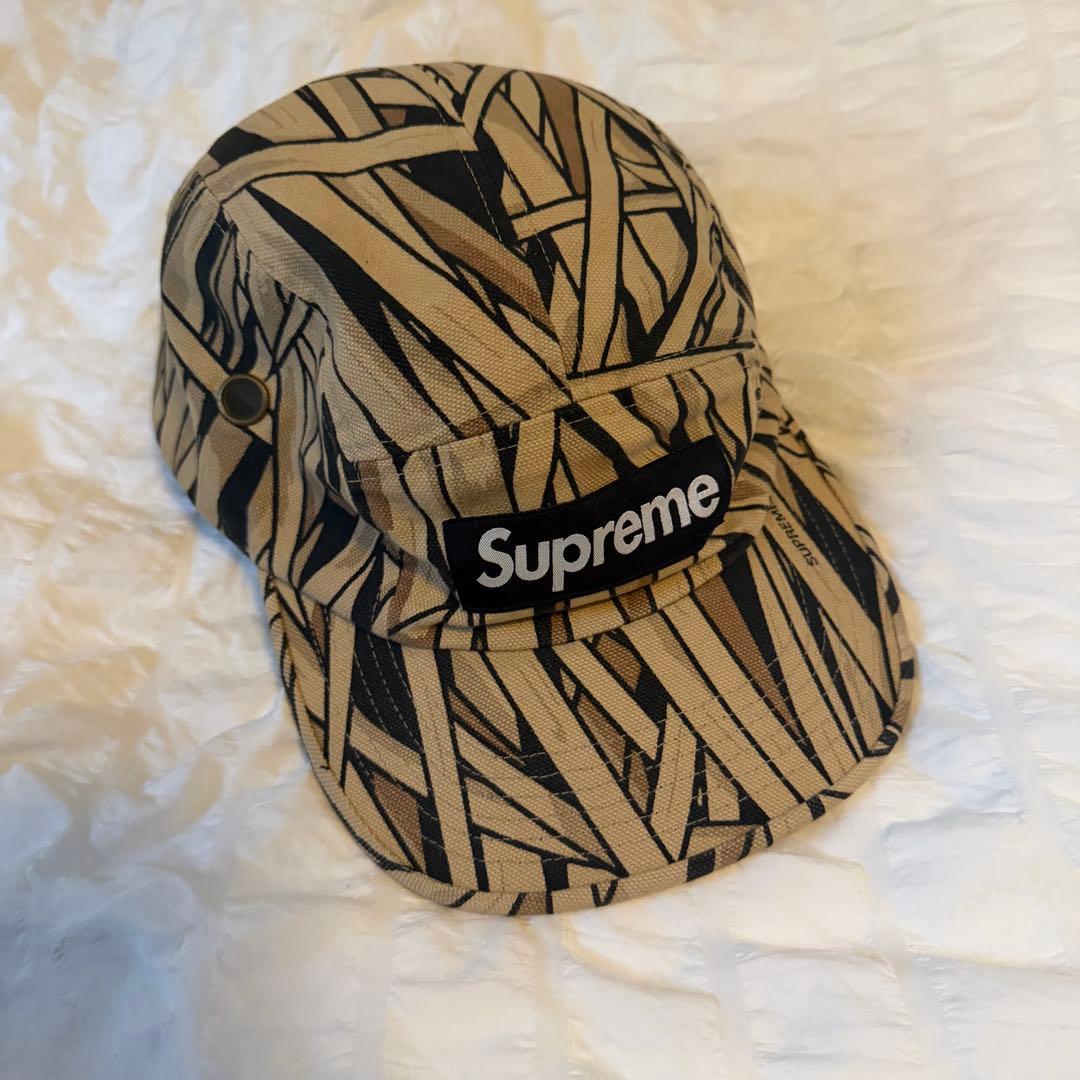 Supreme ストライプ柄キャップ