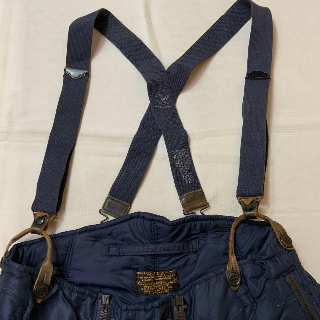 A/W USAIRFORCE フライトパンツ サスペンダー付き ネイビー