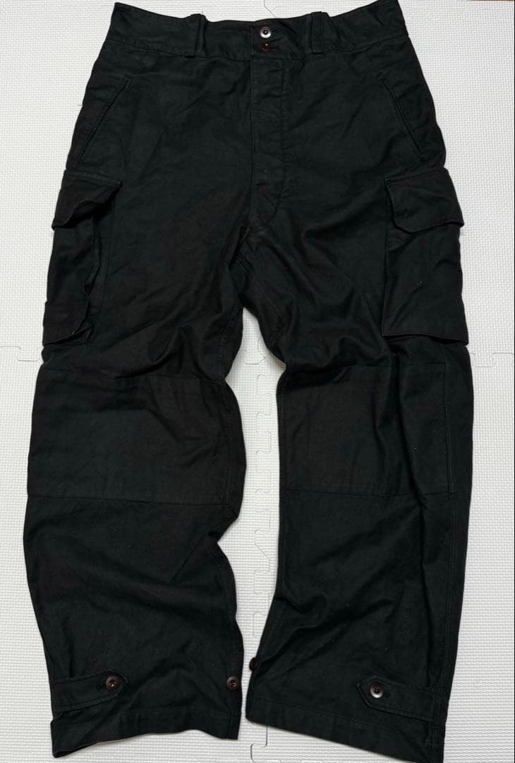 フランス軍 M-47 パンツ 前期 後染め 35 M47 カーゴパンツ　黒