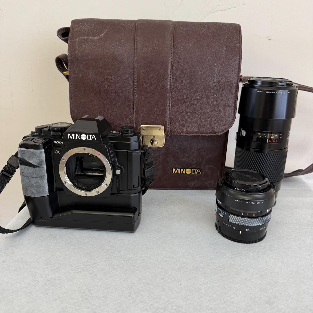 希少 MINOLTA α-9000 豪華セット レンズ2本 モータードライブ
