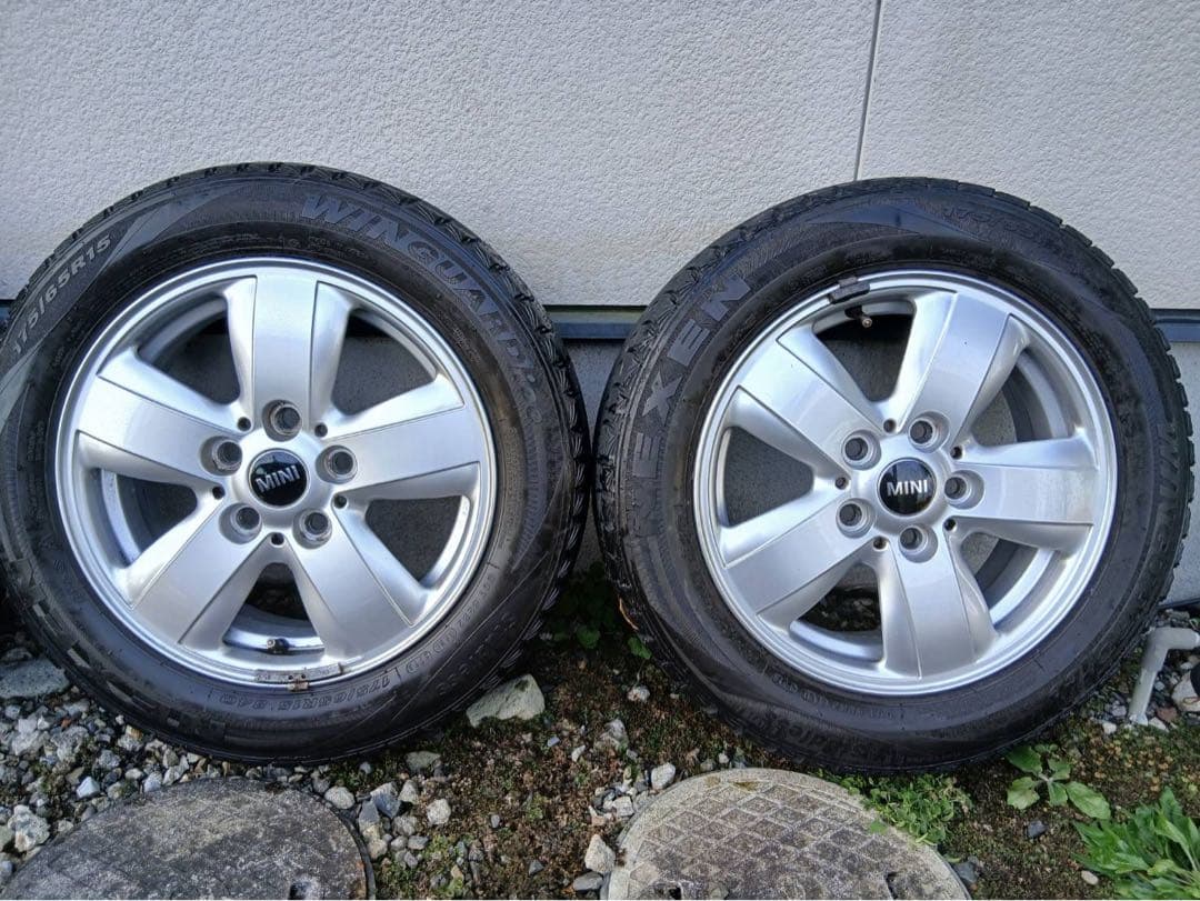 MINI 15インチホイールセット タイヤ（スタッドレス）センターキャップ付き