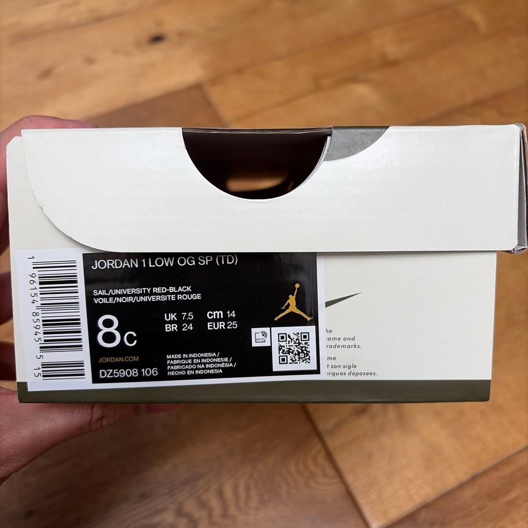 スニーカー NIKE JORDAN 1 LOW OG SP (TD) 8C Travis