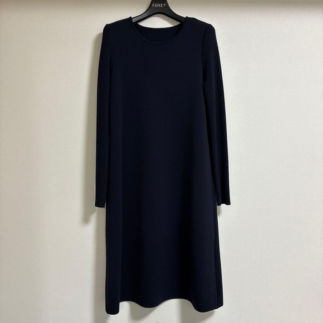 フォクシー　ニットワンピース　38 ネイビー　シエナ