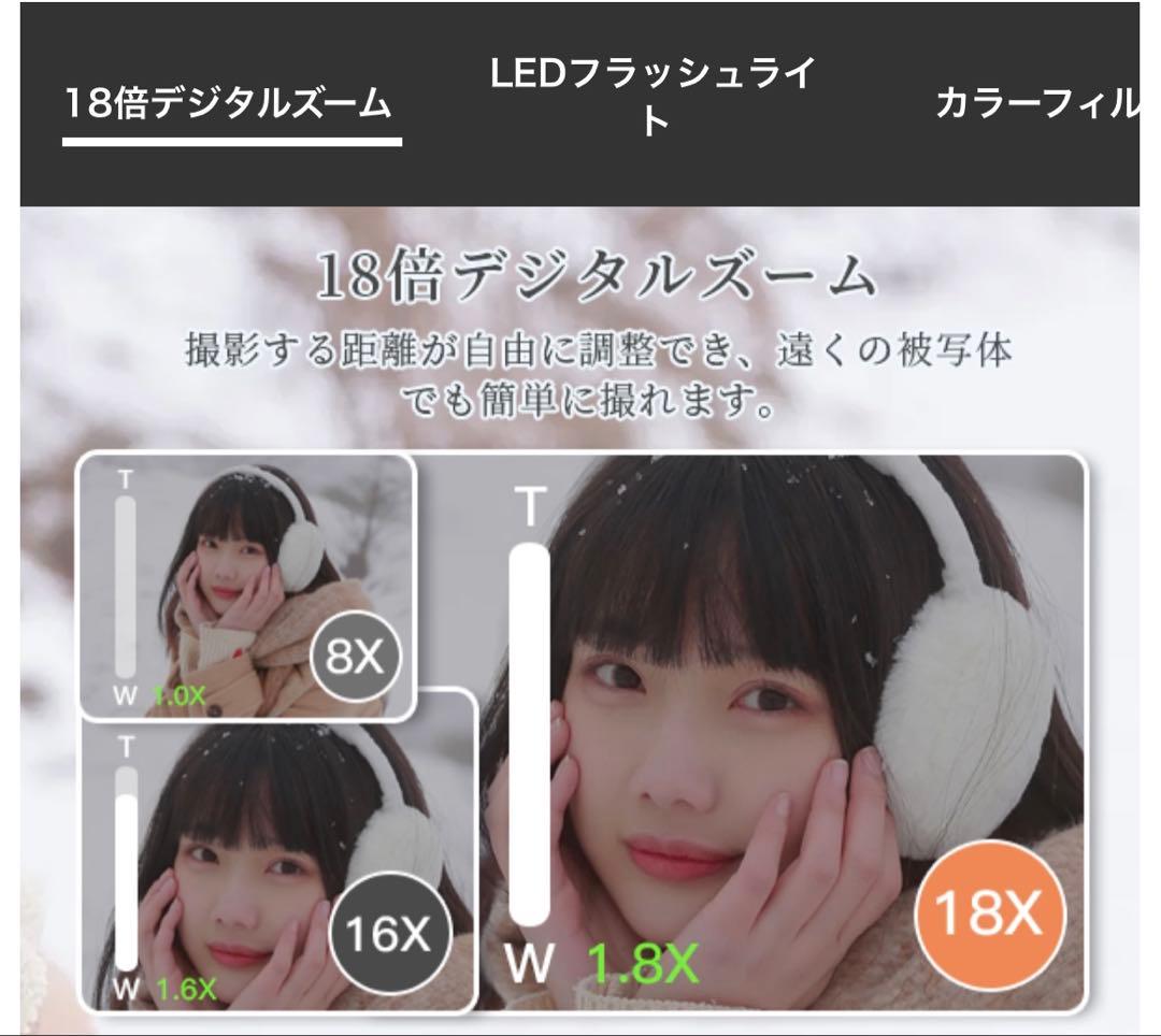 ホワイトAiMike 8K WIFI転送機能 デジタルカメラ