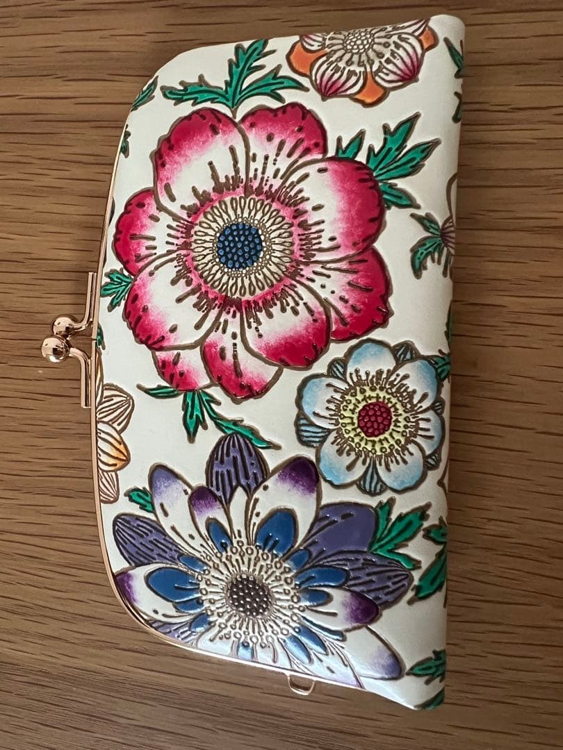 文庫屋大関　天溝がま口　アネモネ　ほぼ新品　箱あり