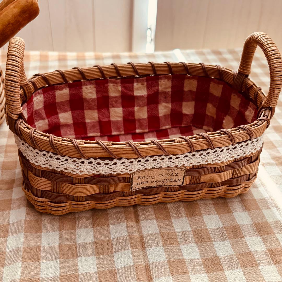 平野⭐︎カントリー風バスケット⭐︎クラフトテープ