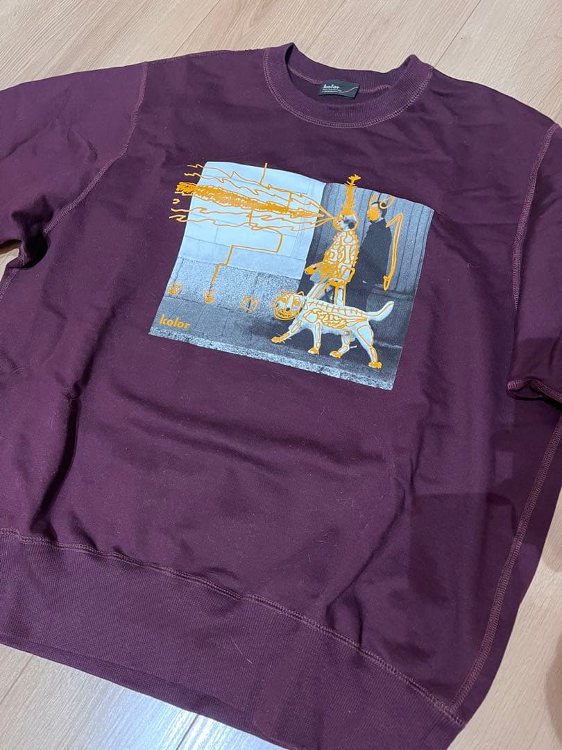 kolor グラフィックプリント スウェット
