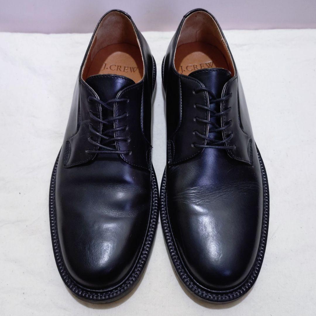 J.CREW レザーシューズ プレーントゥ ラバーソール 8 ルーマニア製