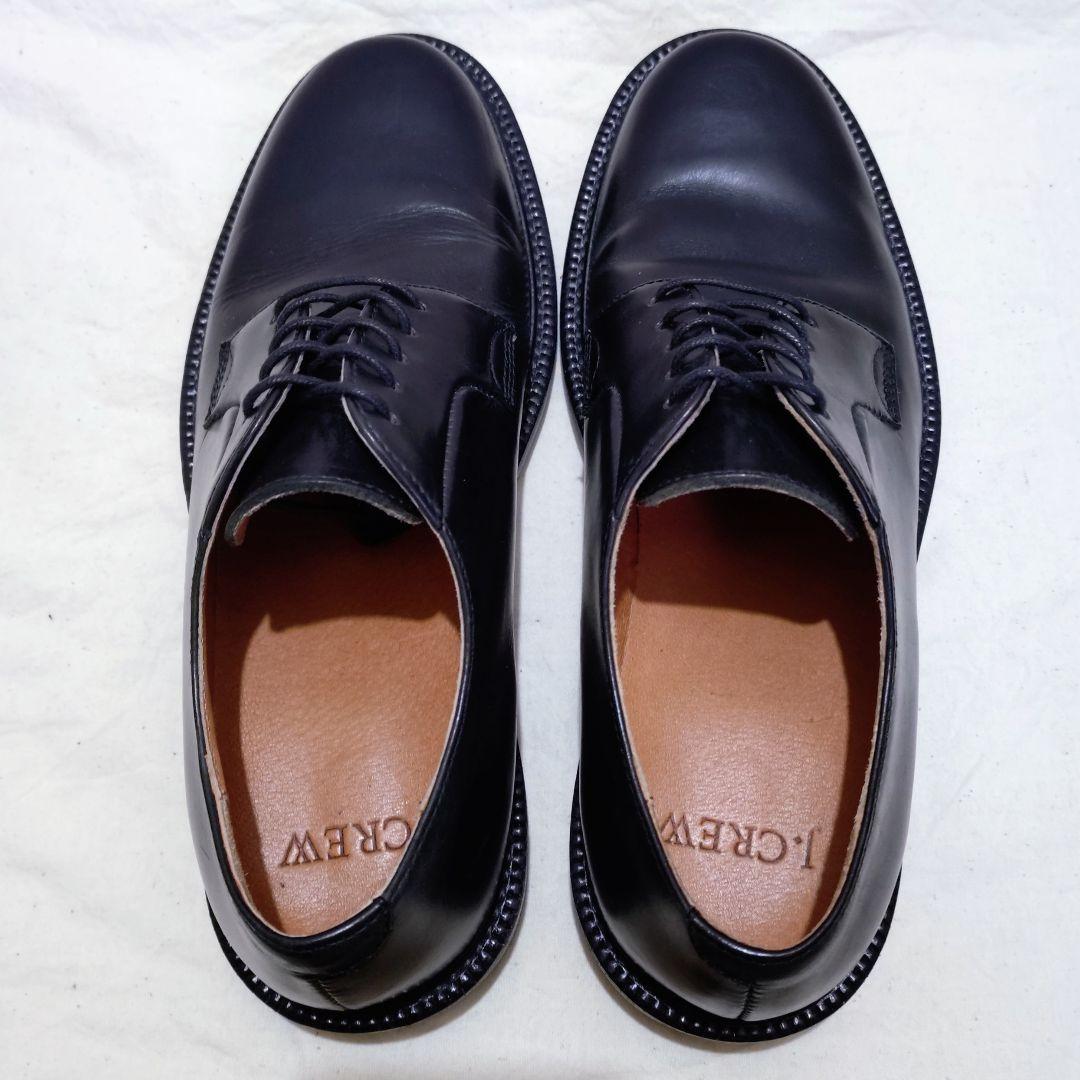 J.CREW レザーシューズ プレーントゥ ラバーソール 8 ルーマニア製