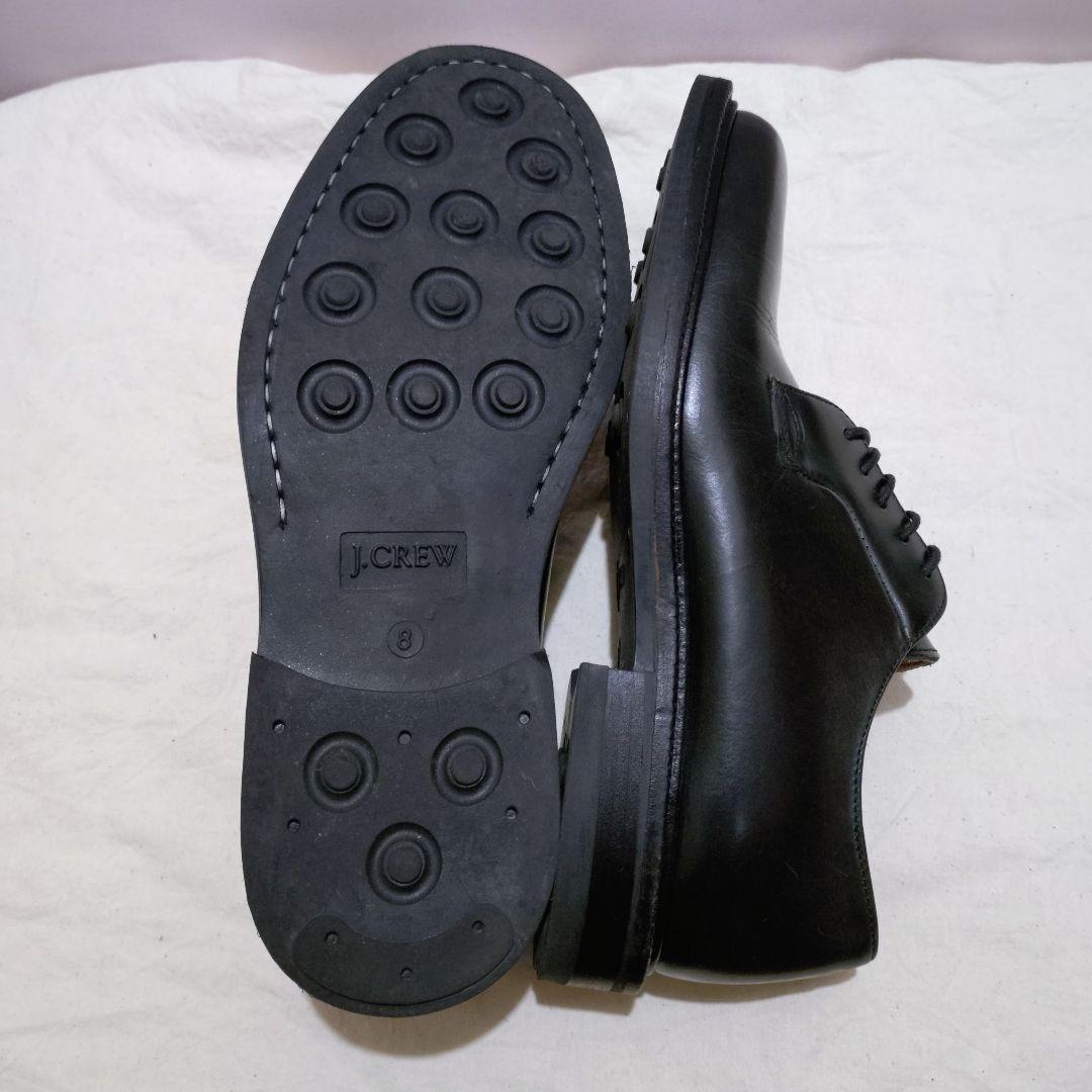 J.CREW レザーシューズ プレーントゥ ラバーソール 8 ルーマニア製
