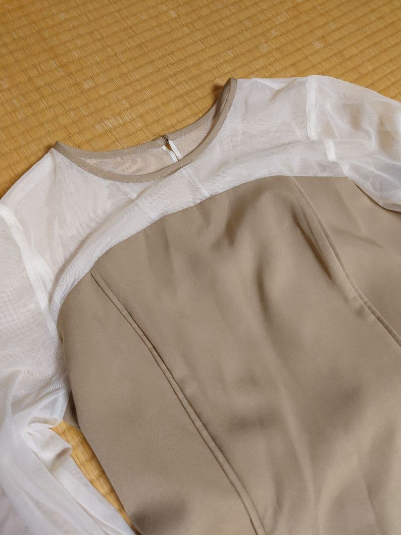 新品nianaフリンジグリッターベストセットドレス Lサイズ　結婚式　お呼ばれ