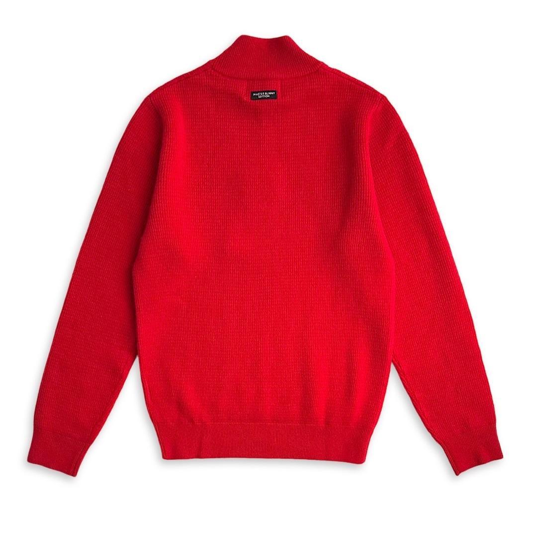 547 マスターバニー レディース ゴルフウェア ウールカシミヤニット 赤 0