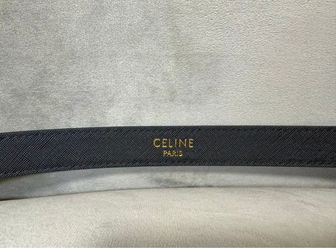 CELINE セリーヌ　ベルト　ロゴベルト　ゴールド　黒　ブラック　新品未使用